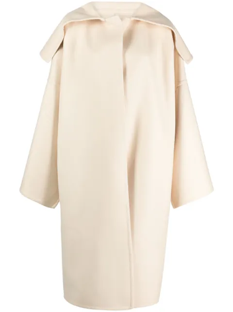 Calcaterra felted virgin-wool coat Neutrals C100DOUBTEXF2302