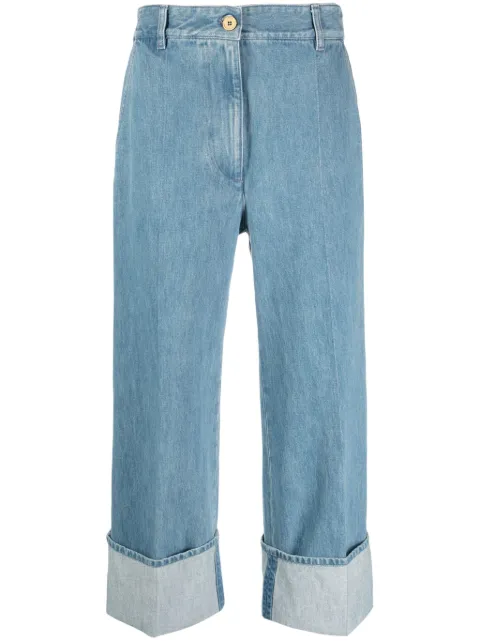 Patou Iconic cuffed jeans Blue TR0030008630B