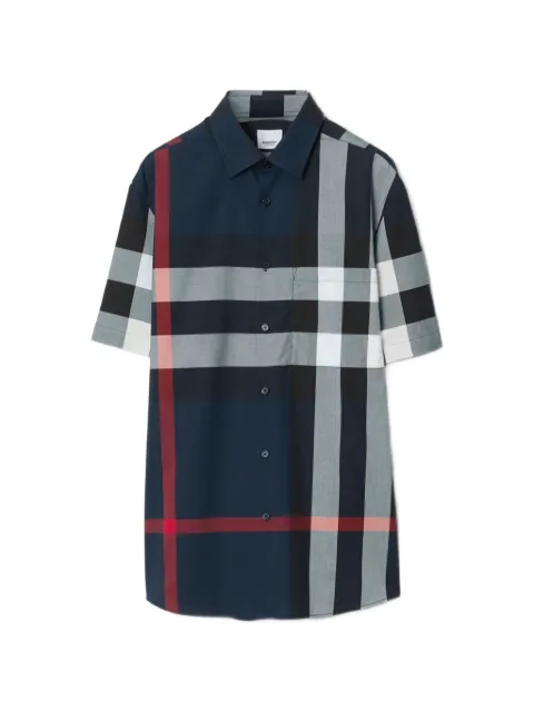 Burberry slim fit Check cotton shirt Blue 8079592