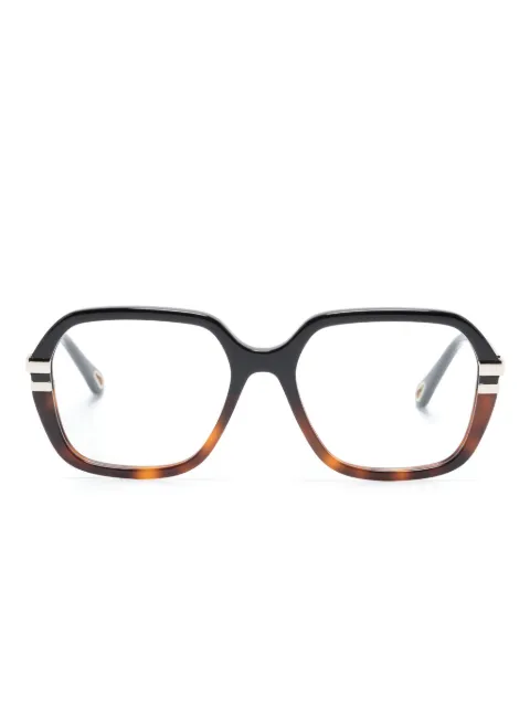Chloé Eyewear tortoiseshell square-frame glasses Brown CH0205O