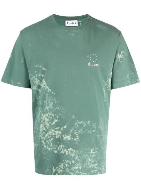 Études Studio bleached-effect organic cotton T-shirt Green H23MM103A00842