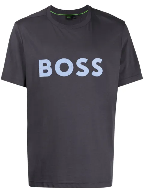 BOSS logo-print cotton T-shirt Grey 50507010