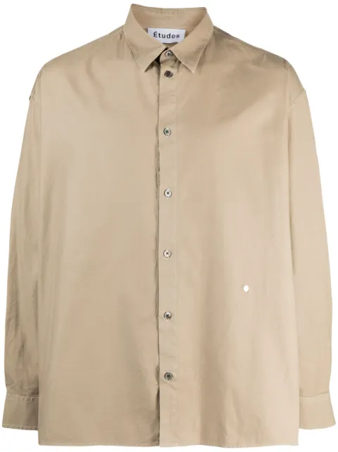 Études Studio Destroyed Illusion cotton shirt Brown H23MM351A02462