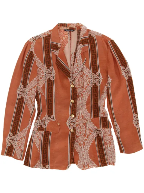 Jean Paul Gaultier Pre-Owned 2000 paisley-print cotton blazer Orange JPGA380NBA
