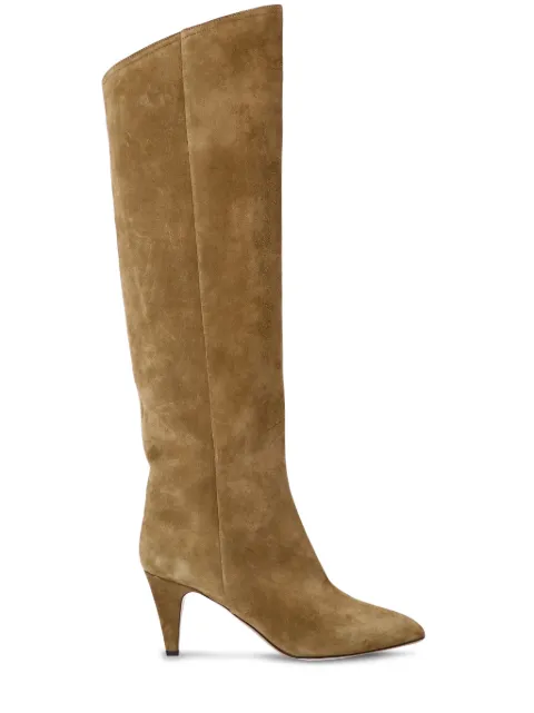 ISABEL MARANT Lispa 75mm suede knee boots Neutrals BT0016FAA1A32S