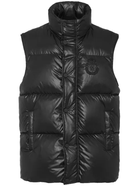 Billionaire logo-embroidered padded gilet Black BADCMRC0184BTE003N