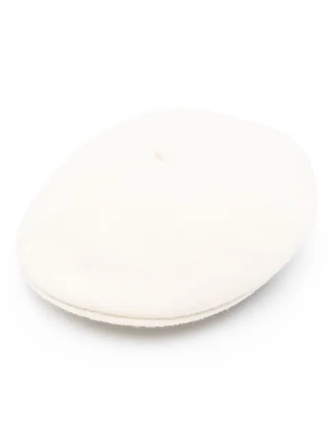 Marine Serre felted wool beret Neutrals UHG002RWOV0023WH10