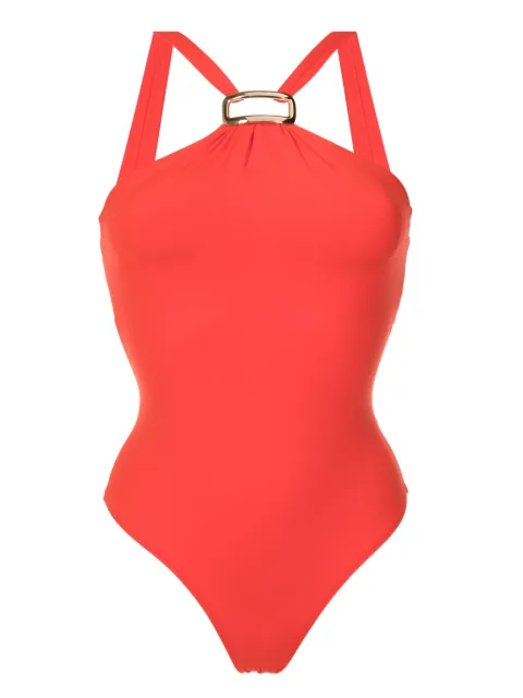 Lenny Niemeyer halter-neck open-back swimsuit Orange 48020002