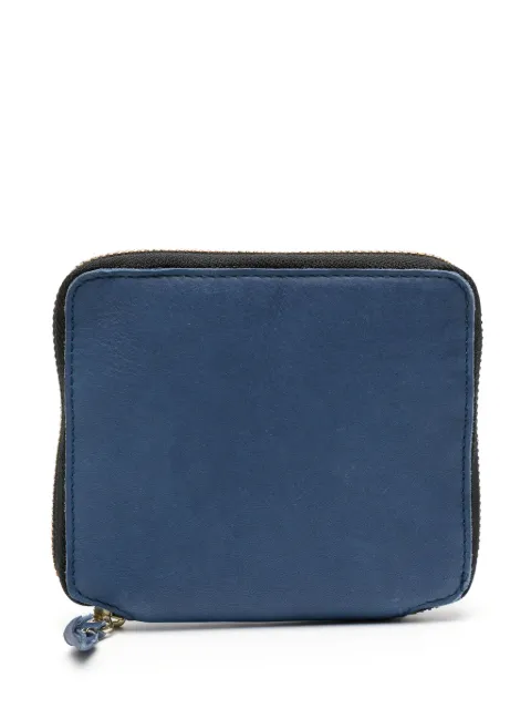 Comme Des Garçons Wallet washed leather zip-up wallet Blue SA2100WW