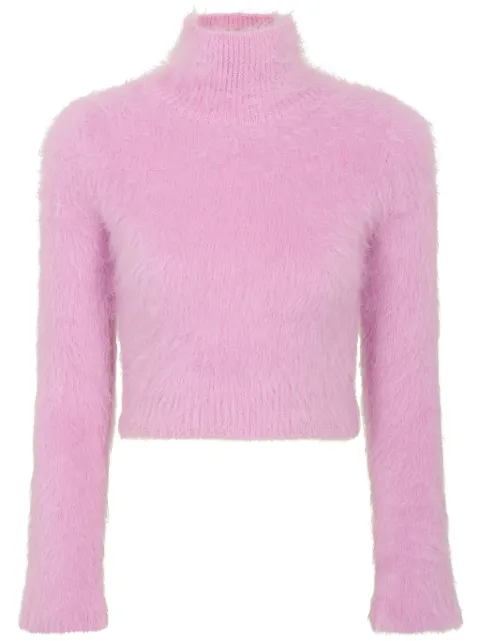 Rabanne cut out-detail cropped jumper Pink 23HMPU229ML0258