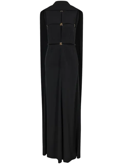 Rabanne cut-out long cape dress Black 23HCRO684AC0069