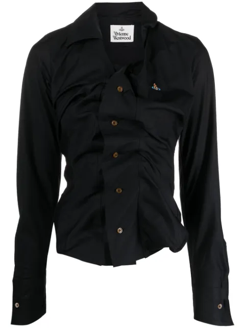 Vivienne Westwood Drunken cotton shirt Black 1501000CW009QPI
