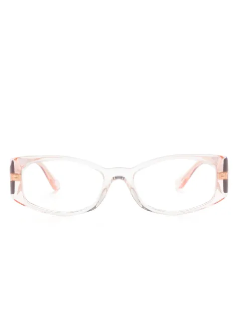 Versace Eyewear Medusa-motif rectangle-frame glasses Neutrals VE3343
