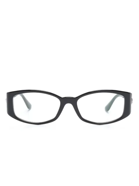 Versace Eyewear Medusa-motif rectangle-frame glasses Black VE3343