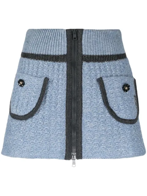 CORMIO chunky-knit mini skirt Blue ANNA