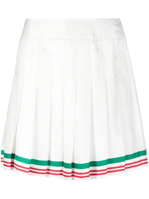 Casablanca Casa Way silk tennis skirt White WF23SK03201S