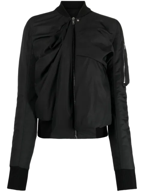 Rick Owens Ripple draped bomber jacket Black RP02C1702TH