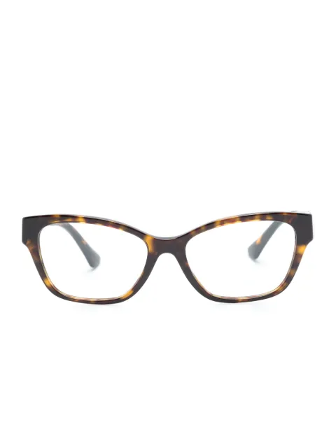 Versace Eyewear Medusa-plaque cat-eye frame glasses Brown VE3344