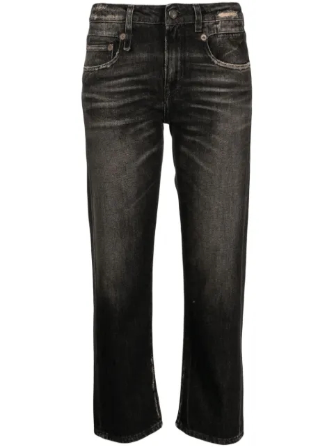R13 distressed-effect cropped jeans Grey R13W0091ABBEY