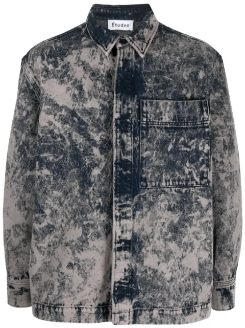 Études Studio organic cotton denim shirt Grey H23MM531C00