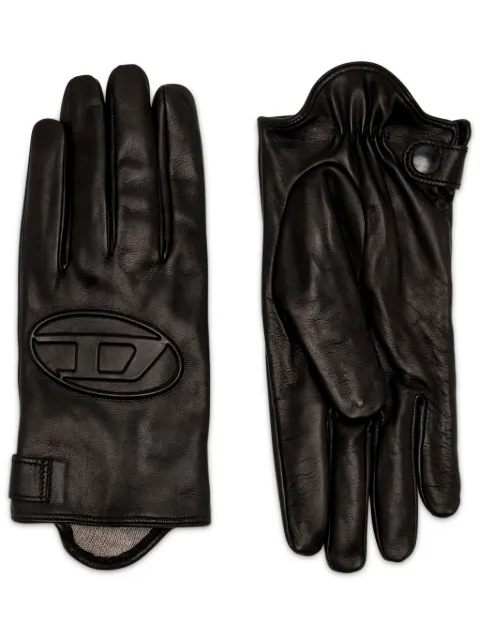 Diesel G-Reies leather gloves Black A128260AKAN