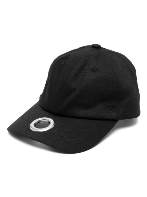 VETEMENTS eyelet-embellished cotton baseball cap Black UE64CA300B