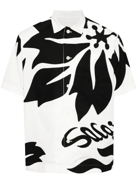 sacai floral-print shirt White 2403282M
