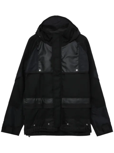 Junya Watanabe MAN logo-print hooded jacket Black WLJ017