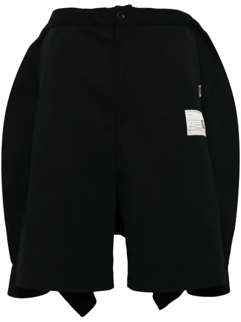 Maison MIHARA YASUHIRO deconstructed combo cotton shorts Black A12PT061
