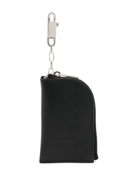 Rick Owens leather hook wallet Black RR01D3418LGEP8