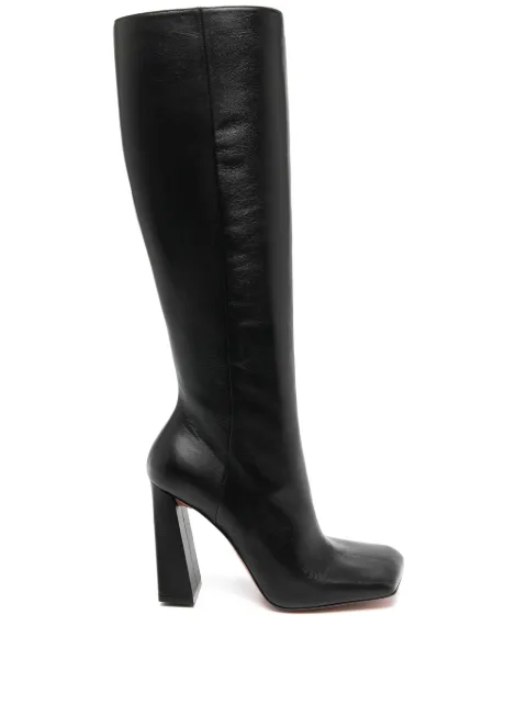 Amina Muaddi Marine 95mm knee-length boots Black MARINEBOOT