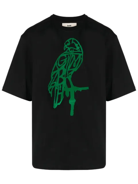 GmbH graphic-print organic cotton T-shirt Black TARAAW23