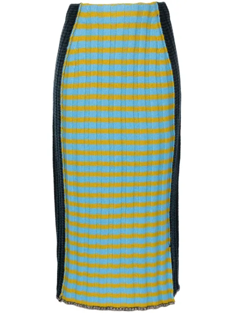 YANYAN KNITS check-print knitted skirt Multicolour YYW238072