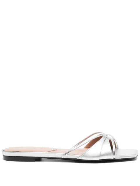 D'ACCORI Lust leather sandals Silver V5LT26