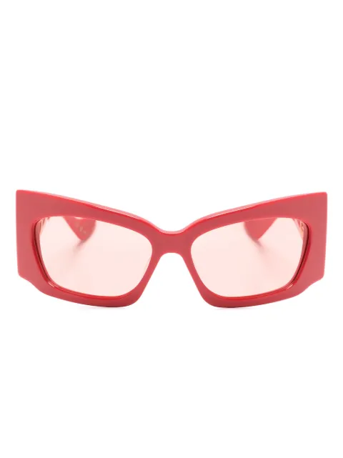 Gucci Eyewear Interlocking G rectangle-frame sunglasses Red GG1412S004