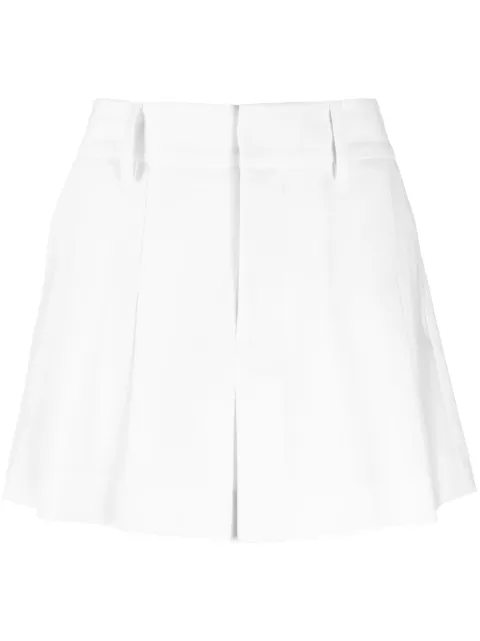 P.A.R.O.S.H. Plisse' mid-rise mini skirt Neutrals D630417LILIUXY23002