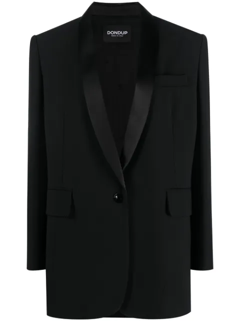 DONDUP single-breast virgin wool-blend jacket Black DJ586WF0174XXX