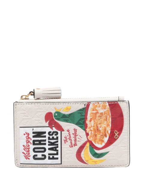 Anya Hindmarch Anya Brands Cornflakes-print wallet White 182911