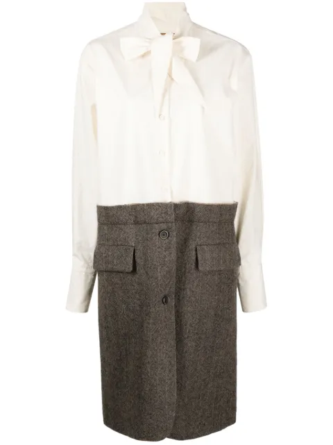 Uma Wang long-sleeve shirt midi dress White W3WUW6066