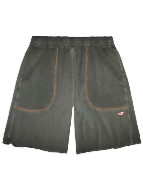 Diesel P-BASK faded-effect cotton-jersey shorts Grey A129060BNBU