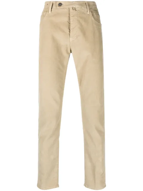 Incotex slim-cut cotton trousers Neutrals BDPX0001SLIM02984V