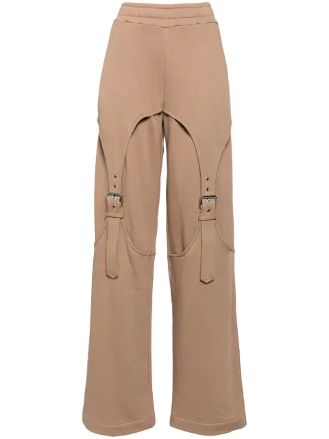 Blumarine guêpière cotton track pants Brown P422P121A