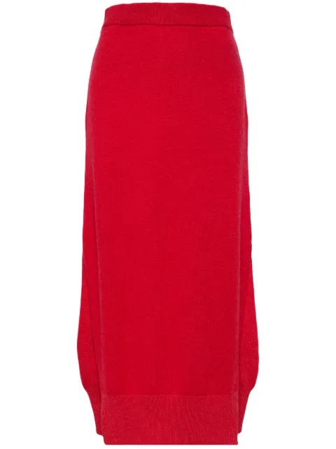 Barrie high-waisted knit skirt Red C159544