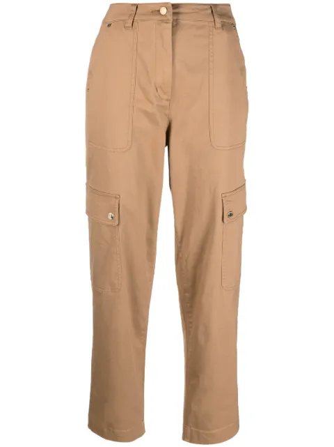 Michael Michael Kors tapered organic cotton cargo trousers Neutrals MF330GY3X6