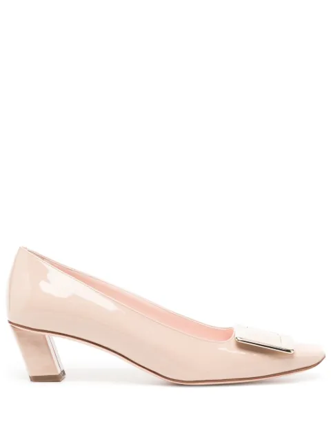 Roger Vivier 50mm buckled patent pumps Neutrals RVW00600920D1P