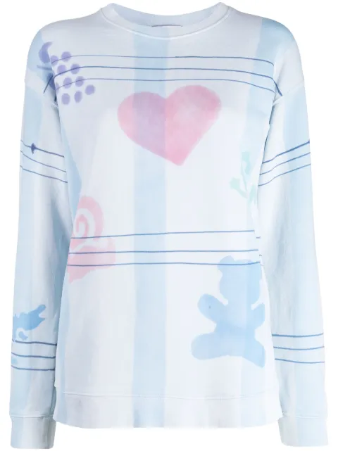 Collina Strada graphic-print cotton sweatshirt Blue XX8724PICNIC
