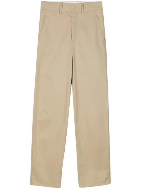 BODE high-rise straight-leg cotton trousers Neutrals MRBT000056