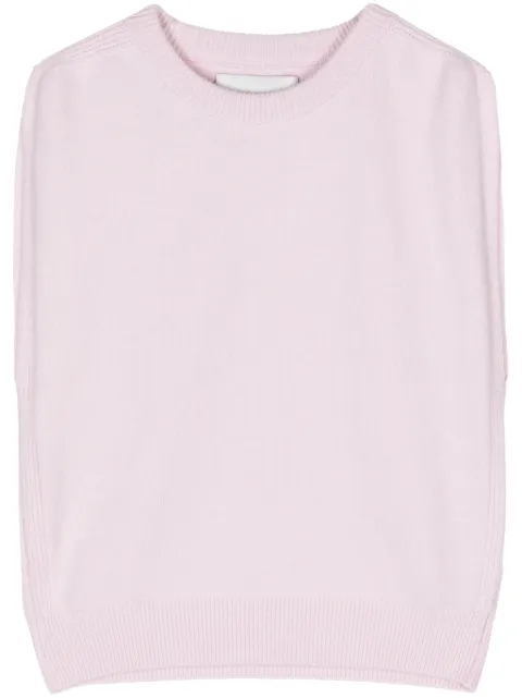 SA SU PHI fine-knit cashmere vest Pink S24622