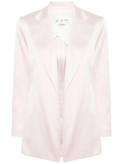 SA SU PHI silk notch-lapel blazer Pink S24710