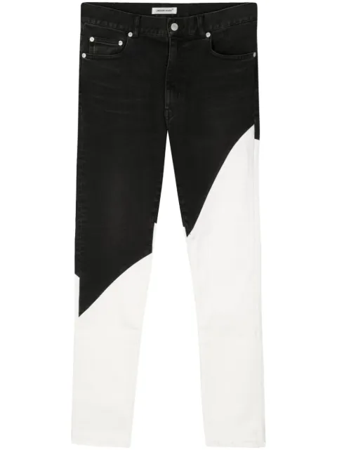 Undercover colour-blocked skinny jeans Black UP1D1503